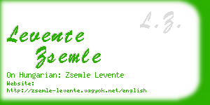 levente zsemle business card